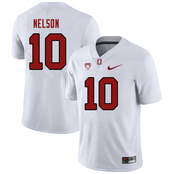 Women #10 Beau Nelson Stanford Cardinal College 2023 Football Stitched Jerseys Sale-White